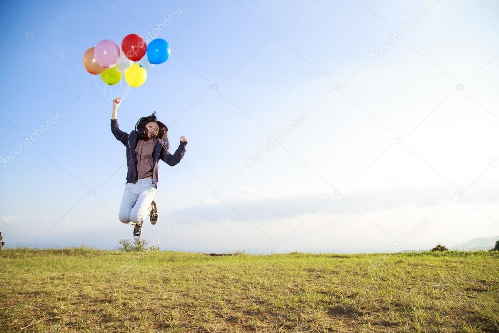 Flying with balloons