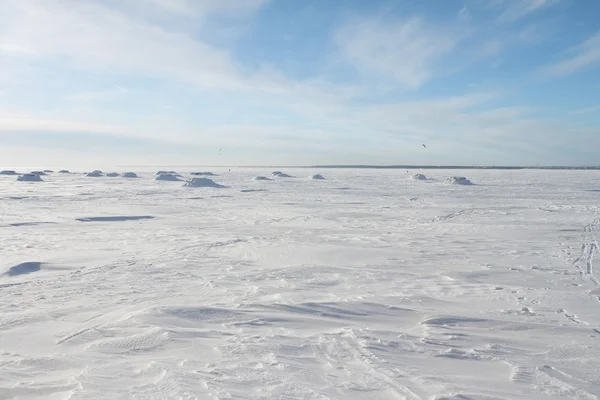 Snowcover aan de rivier — Stockfoto