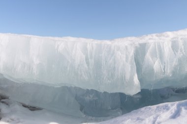 Nehirde yüzen buz kütlesi buz 