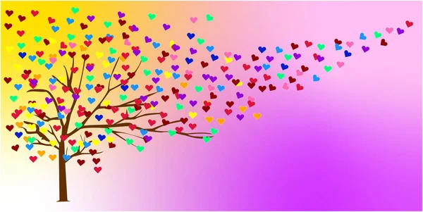 Flat Art Abstract Colorful Background Lgbt Tree Love Sweet Background — Stock Photo, Image