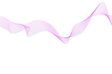 Soyut arkaplan tasarımı çizimi. Mor ve pembe dalgalı grafikler. Gelecekteki geometrik desenler. İzole edilmiş beyaz arkaplanda.