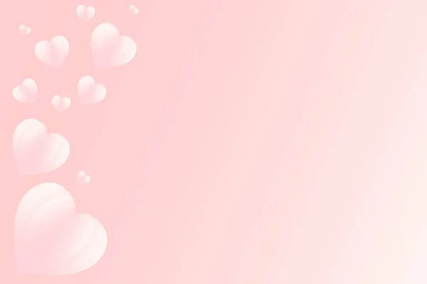 Pastel Papel Rosa Fundo Coração Espaço Para Cópia Ilustração Design — Fotografia de Stock