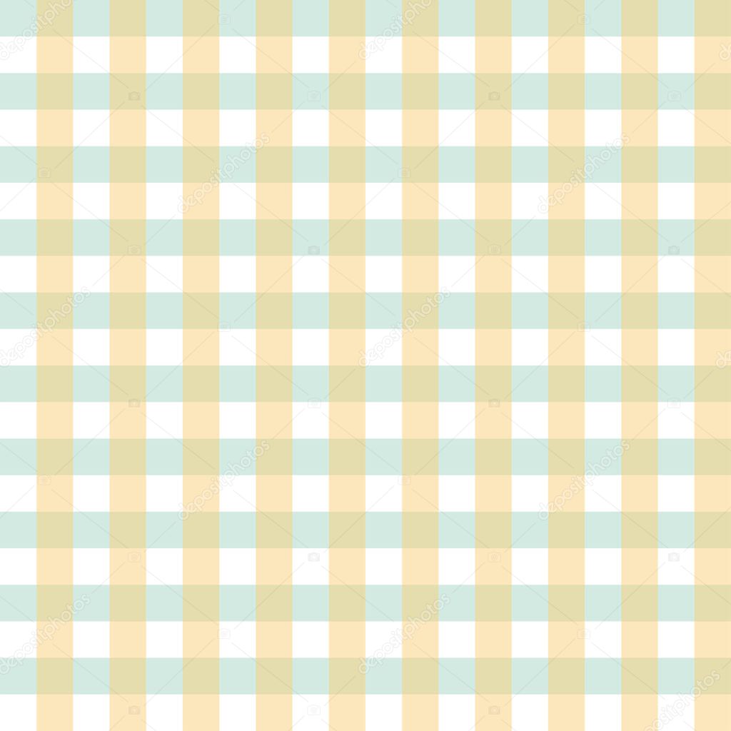 Seamless pattern checkered green and orange pastel color. Illustration flat art design. On white background. Vector EPS10.