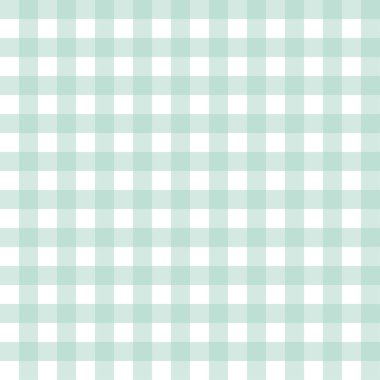 Kusursuz Tiling damalı desen. Pastel yeşili tatlı bir renk. Çizim düz sanat tasarımı.