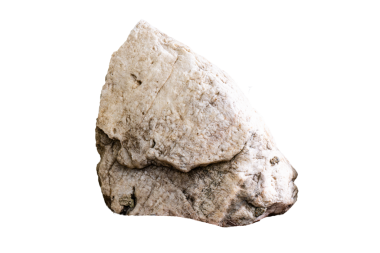 Engebeli bir bahçe taşına yakın çekim. Doğanın sakinliği, peyzaj tasarımı, spa ya da zen kavramları için idealdir. Şeffaf arkaplanda.