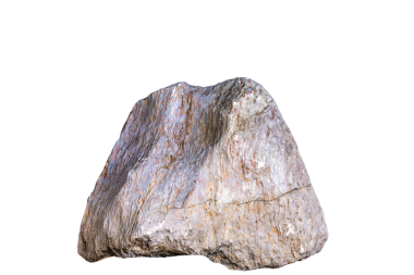 Saf arkaplanda dikey tahıllı ve toprak tonları olan doğal dokulu bir kayanın izole edilmiş görüntüsü. 3D modelleme, mimari tasarım ve organik doku çalışmaları için mükemmel..