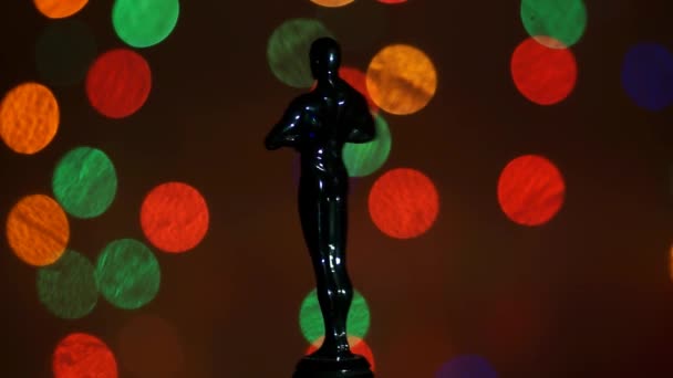 Оскар золота Статуетка — стокове відео
