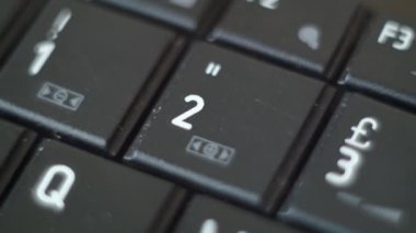 Düğme Pc yazarak klavye siyah