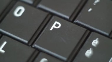 Düğme Pc yazarak klavye siyah