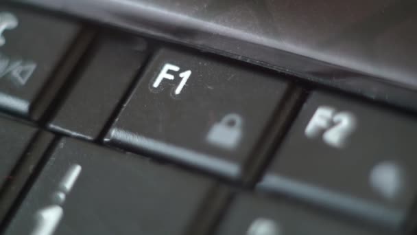 Tlačítko černá Pc klávesnice, psaní — Stock video
