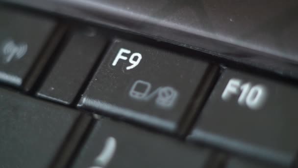 Teclado preto do PC que digita — Vídeo de Stock