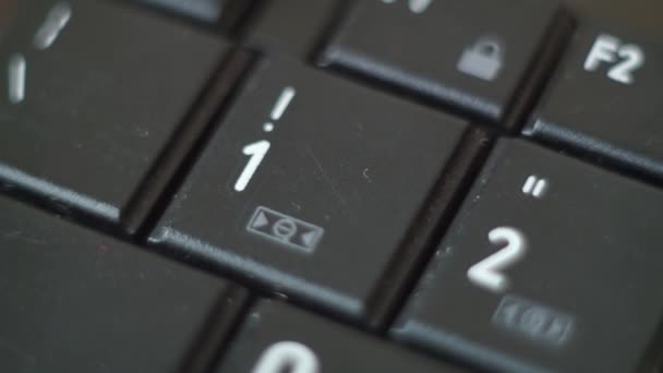 Przycisk czarny wpisując klawiatury Pc — Wideo stockowe