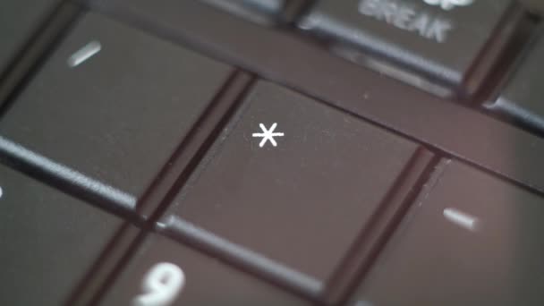 Tasto Tastiera PC nero Dattilografia — Video Stock