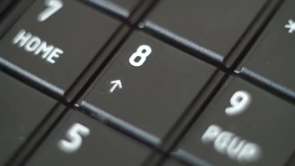 Bouton clavier PC noir Dactylographie — Video