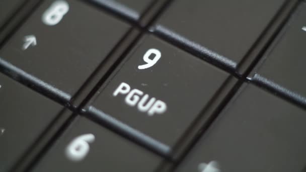 Przycisk czarny wpisując klawiatury Pc — Wideo stockowe