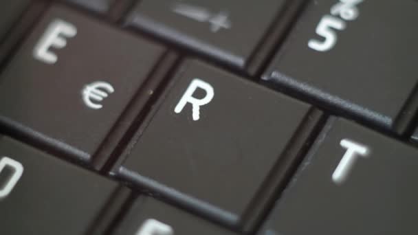 Bouton clavier PC noir Dactylographie — Video