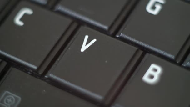 Bouton clavier PC noir Dactylographie — Video