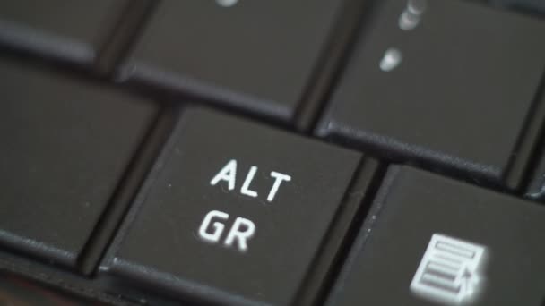 Клавиатура черного компьютера — стоковое видео