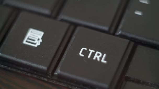 Bouton clavier PC noir Dactylographie — Video