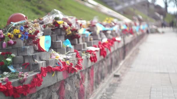 Memorial Monument mennyei száz Ukrajna — Stock videók