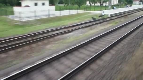 Vista da janela do trem — Vídeo de Stock