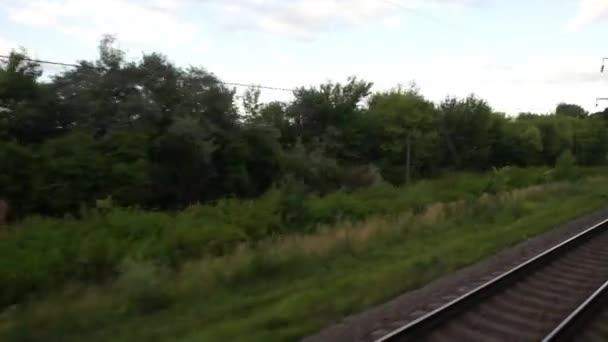 Zicht vanuit het treinraam — Stockvideo