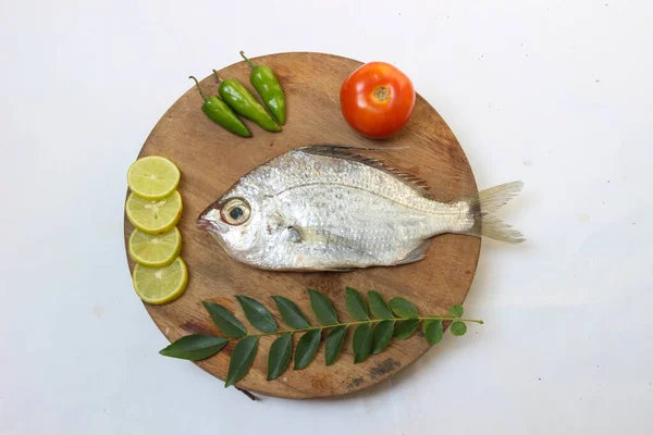 Gerres Fish Gerres Filamentosus Whipfin Silver Biddy Fish Dekorerad Med — Stockfoto