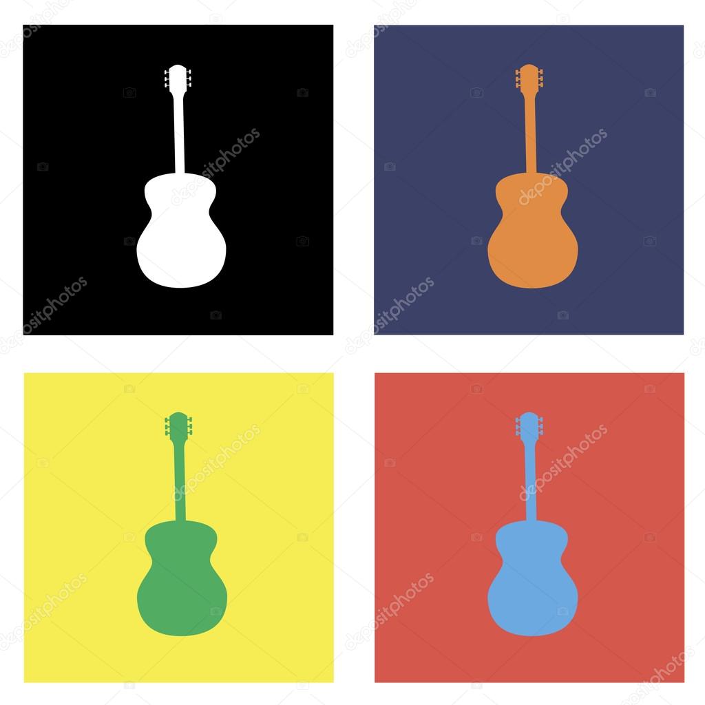 Colorful guitar vector