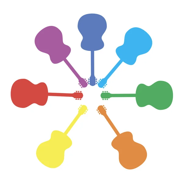 Renkli gitar vektör