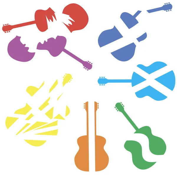 Renkli gitar vektör