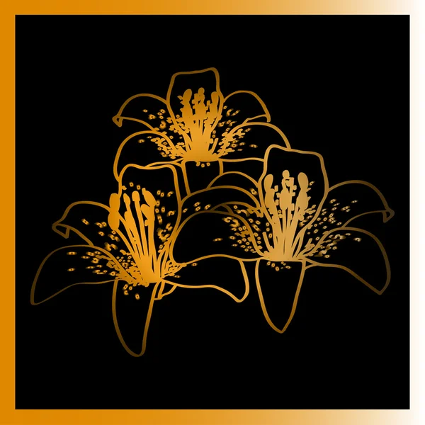 Mystique vecteur de carte de fleur — Image vectorielle