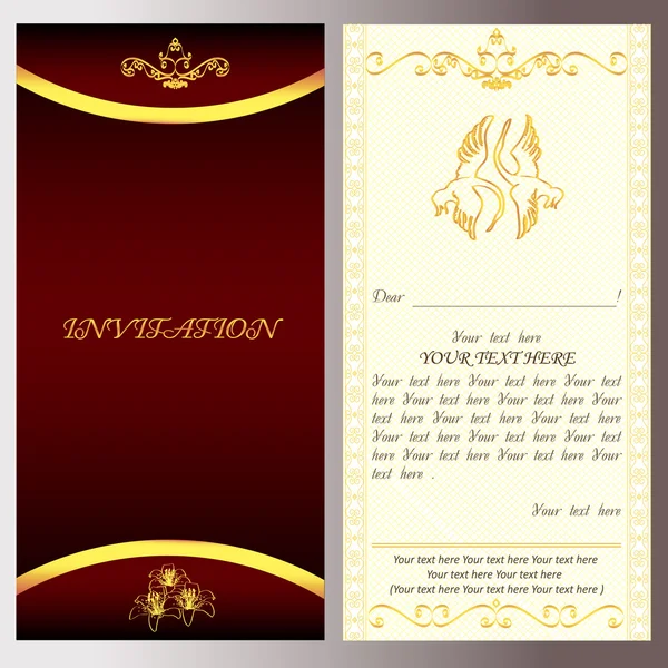 Altın davet tatil vektör için