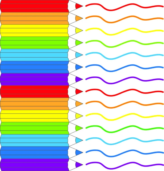 Gökkuşağı pancils vektör