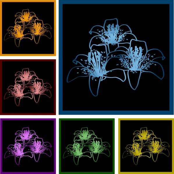 Mistik çiçek kartı vektör