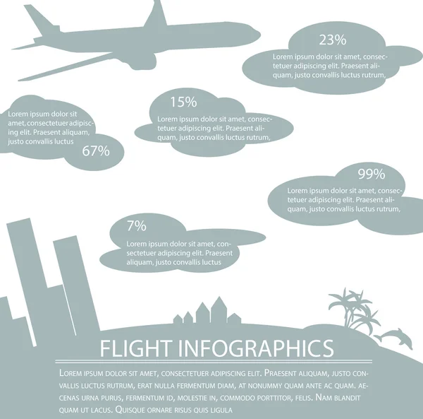 Flight infographics 图库插图