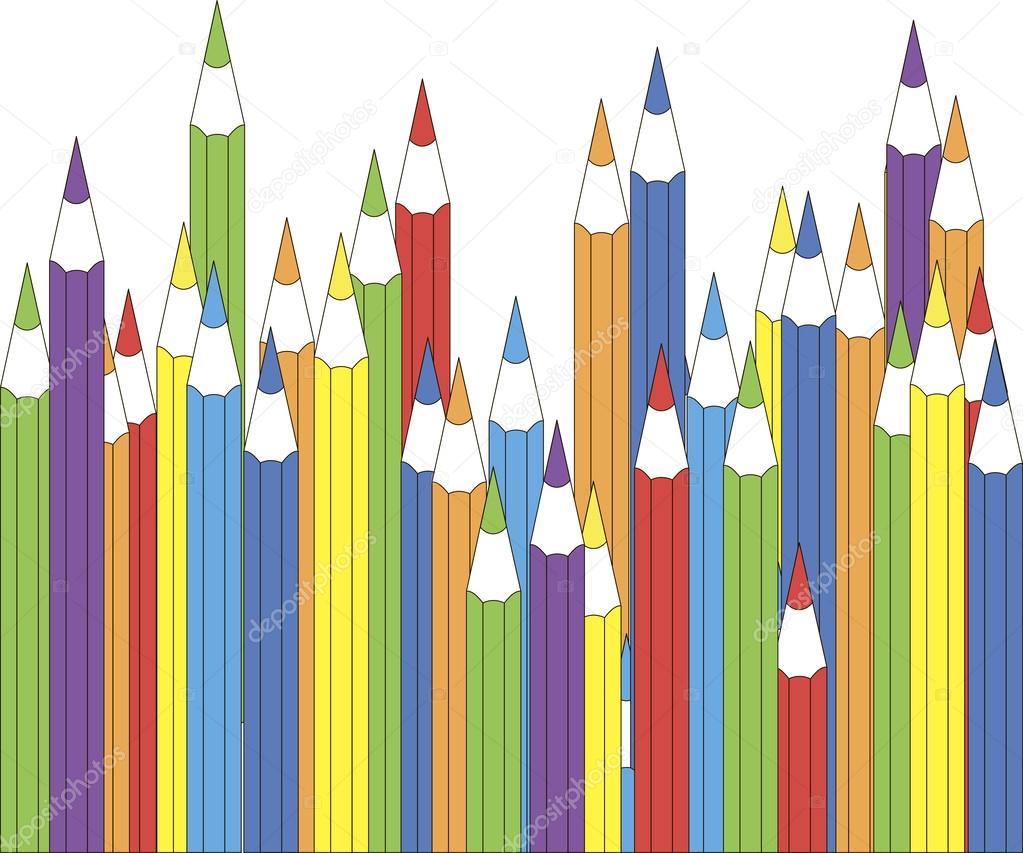 Colorful pencils vector