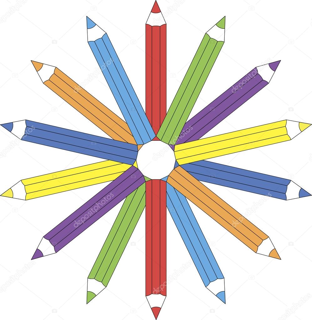 Colorful pencils vector