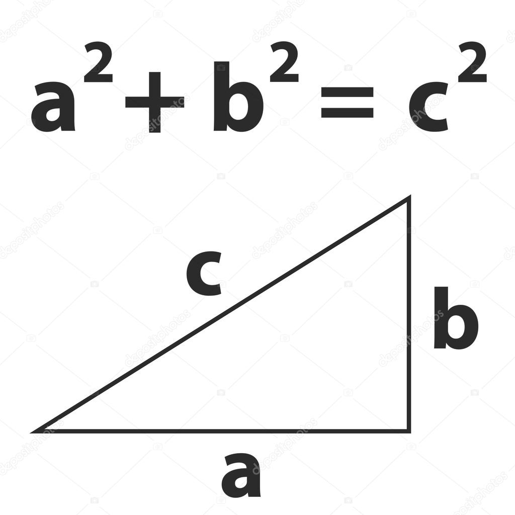 Pythagoras theorem vector black