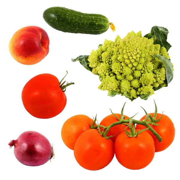野菜、白い背景で隔離の設定 — ストック写真