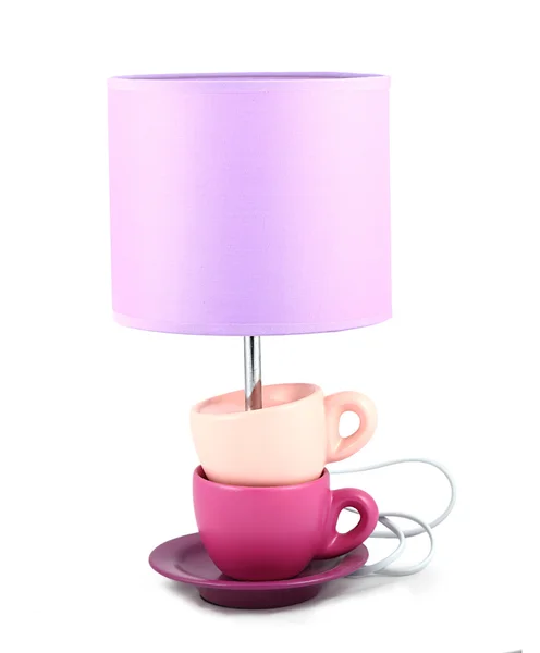 Stylish decorative design desk lamp. White background — Stock Photo, Image