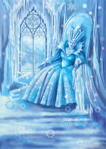 Illustration to the fairy-tale of Hans Andersen the "Snow queen" — Stock Photo, Image