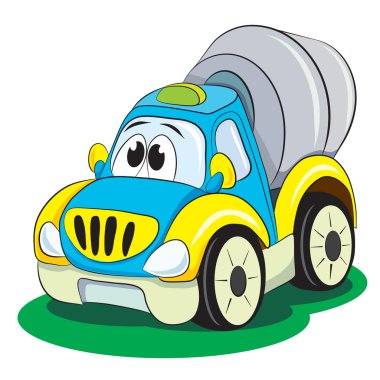 Araba varil çimento ile.