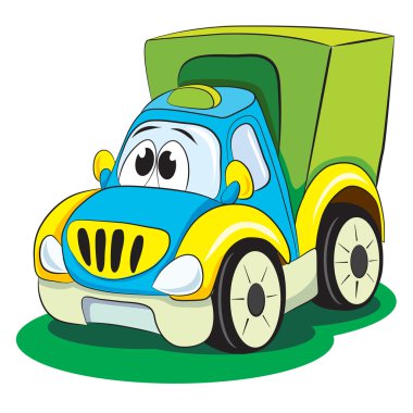 Karikatür komik araba van.