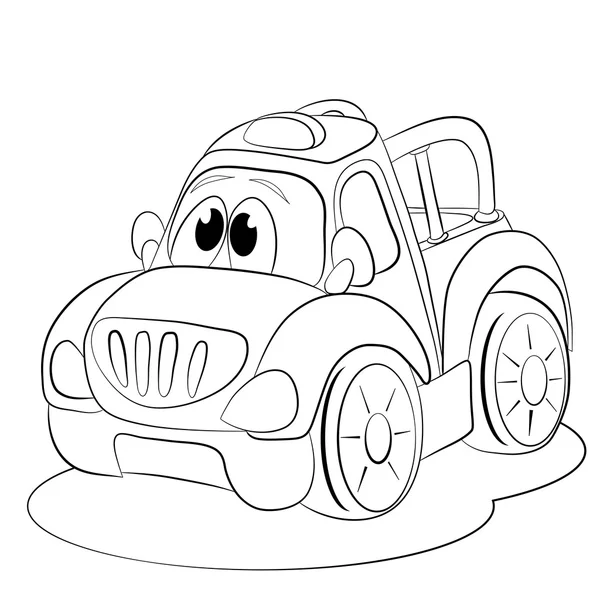 Dibujos animados coche divertido — Archivo Imágenes Vectoriales