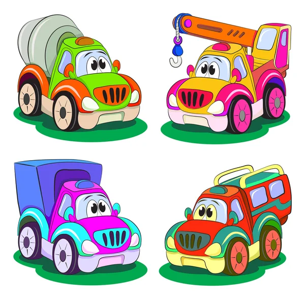 Cartoon funny cars — Stock Vector