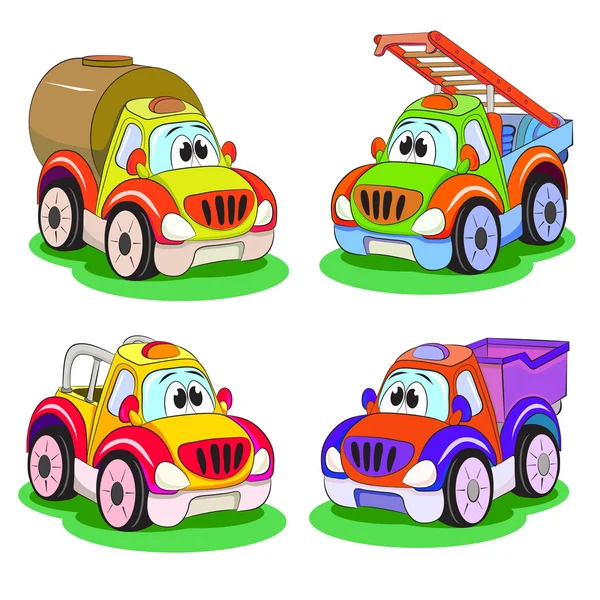 Cartoon grappige auto 's — Stockvector