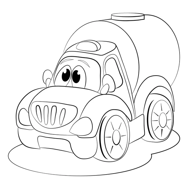 Dibujos animados divertido coche barril — Archivo Imágenes Vectoriales