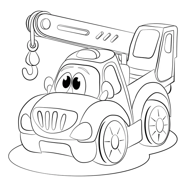 Мультфильм смешной автомобильный журавль . — стоковый вектор