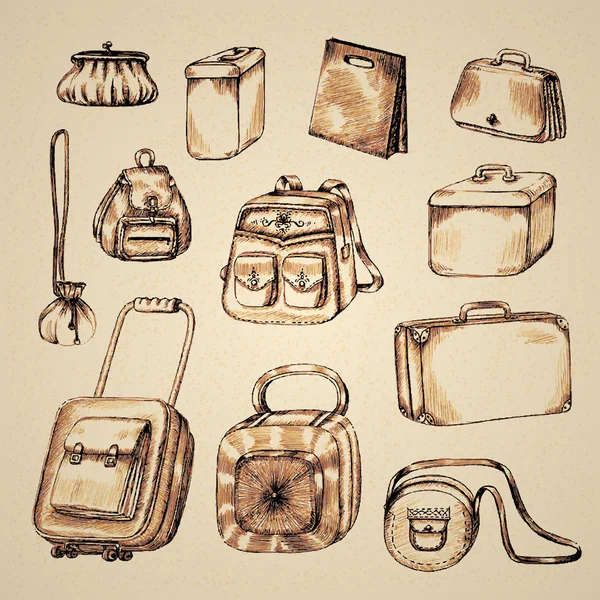 Различные сумки — стоковый вектор