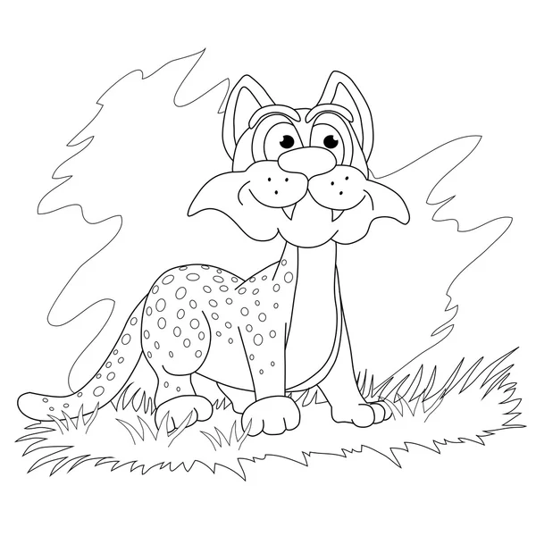 Cartoon weinig snow leopard — Stockvector